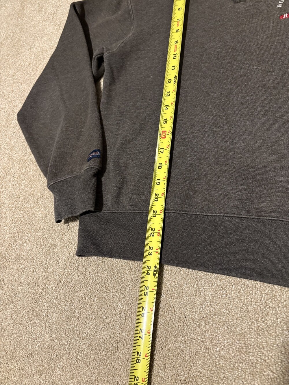 Northeastern University Huskies Mens 1/4 Zip Sweatshirt Embroidered Gray, Sz XS - Picture 6 of 8